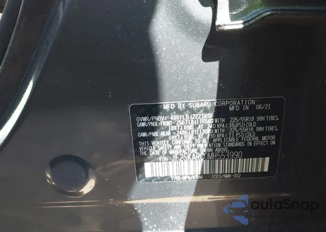 2021 Subaru Forester Sport из США, поврежденный, VIN JF2SKARC0MH553990